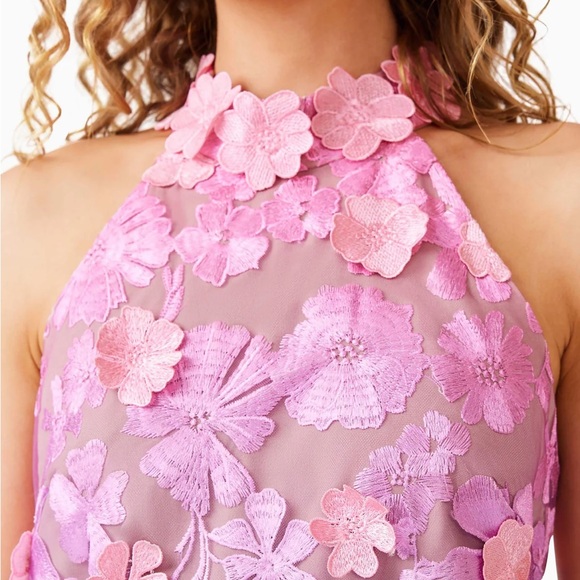 Elliatt Pink and Purple Floral Mini Dress - Picture 4 of 4